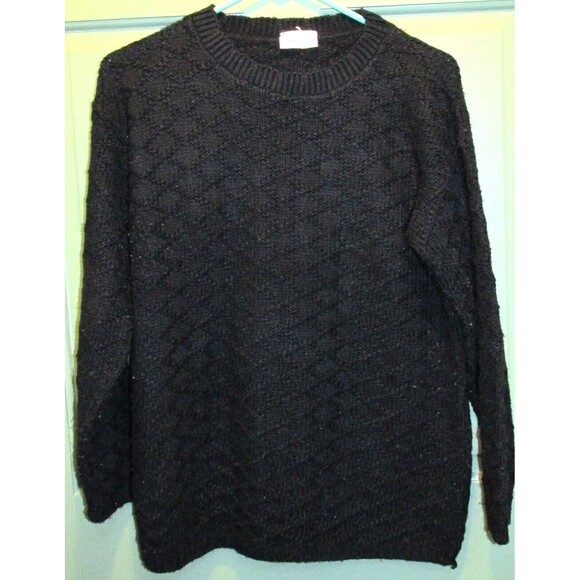 Bobbie Brooks Anywear Womens Black Crewneck Long Sleeve Pullover Sweater Size 10 - Picture 1 of 7